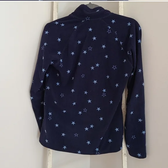 Eddie Bauer Medium star print quarter zip fleece pullover - Picture 5 of 5